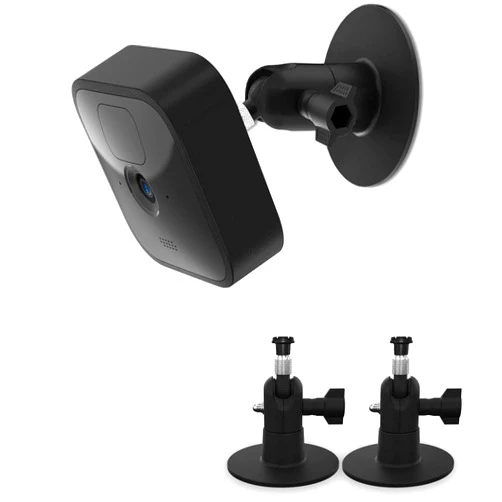 HOLACA Screwless Wall Mount Brackrt for Blink Outdoor 4/3 Camera Blink XT2/XT Blink Indoor Blink mini2/1, Easy to Install, No Tools Needed, No Drilling, Strong 3M Adhesive Mount kit(Black-2 Pack)