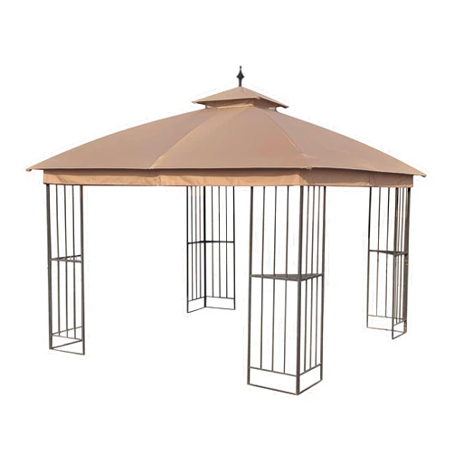 APEX GARDEN Canopy Top for Garden Treasures 10 ft x 10 ft Brown Metal Square Semi- Gazebo Model #L-GZ038PST-F (Tan) (Fabric TOP ONLY)