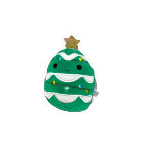Squishmallows Official KellyToy Christmas 2023 Holiday Clip-on 3.5-inch Plush (Johann Christmas Tree)