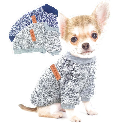 Generic 2 Pieces Dog Sweaters for Small Dogs Winter Fleece Puppy Sweaters Warm Cute Dog Clothes Outfit for Chihuahua Yorkie Dog Classic Knitwear Sweater Pet Costume (X-Small)