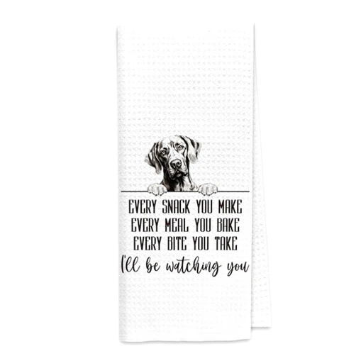 Dibor Weimaraner Dog Kitchen Towels, Weimaraner Gifts Dish Towels Dishcloth, Funny Dog Every Meal You Make Cloth Hand Towels Tea Towels for Bathroom Kitchen, Gifts for Dog Lovers, 16x24 Inches
