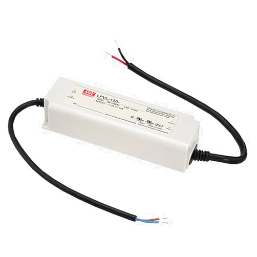 Generic Mean Well LPVL-150-24 24V 6.3A 150W Single Output LED Switching Power Supply, 90-132VAC Input, IP67 Rated, Class II Design, for LED Lighting, Horticulture, Industrial Applications