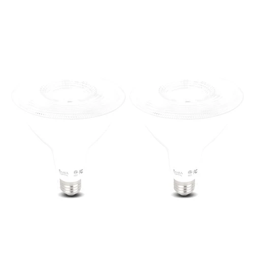 Simba Lighting LED PAR38 18W 38° Spotlight ETL Listed Dimmable Light Bulb (2-Pack) for Indoor Recessed Can and Outdoor Security Light, 120V E26 Base, 180W Halogen Replacement, 5000K Daylight