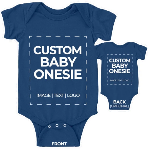 APPARELYN Custom Baby Onesie Design Your Own Bodysuit - Personalized Text Image Soft Cotton - Baby Boy & Girl Newborn Romper