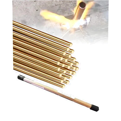 CADHENA 25 Rods Brazing Rods, Brass Solder, Brass Welding Rod for Oxyacetylene Gas Welding Brazing Copper Copper Alloy and Steel, Brass Rods for Crafts DIY 1/16