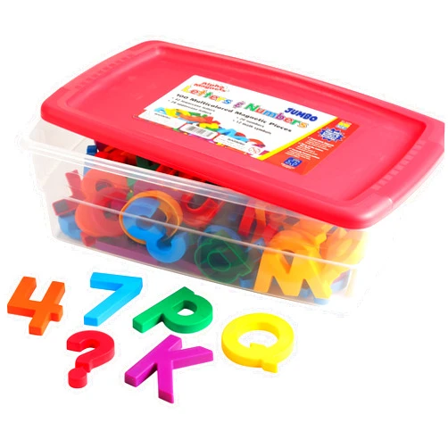 Educational Insights Multicolored Jumbo AlphaMagnets & MathMagnets, Set of 100 Uppercase & Lowercase Letters, Numbers & Math Symbols: Preschool Kindergarten Classroom Must Haves, Ages 3+