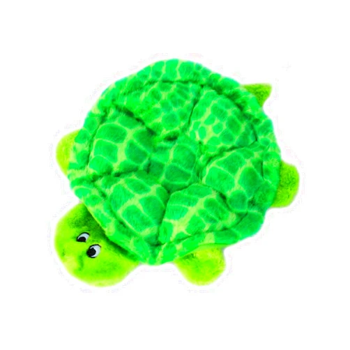 ZippyPaws - Crawlers, 6-Squeaker Plush Dog Toy - Slowpoke The Turtle