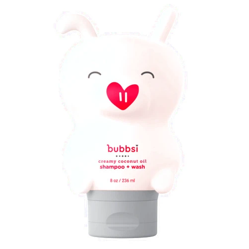 Bubbsi Creamy Coconut Oil Baby Shampoo & Wash | Light Natural Scent | Won't irritate eyes | Organic Coconut Oil + Shea | Gentle, Sulfate-free, Nourishing | Cradle Cap, Eczema (Refillable bottle, 8oz)