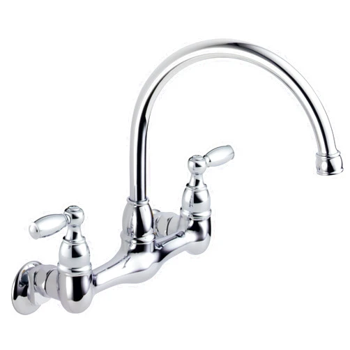Peerless 2-Handle Wall Mount Kitchen Sink Faucet, Chrome P299305LF
