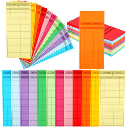 Panelee 96 Pcs Colored Money Envelopes for Budgeting Envelopes for Cash Envelopes Bulk for Cash System 6.5 x 2.88 Inch Money Envelopes for Cash Tracking Money Savings 12 Colors (Classic Style)(Classic Style)