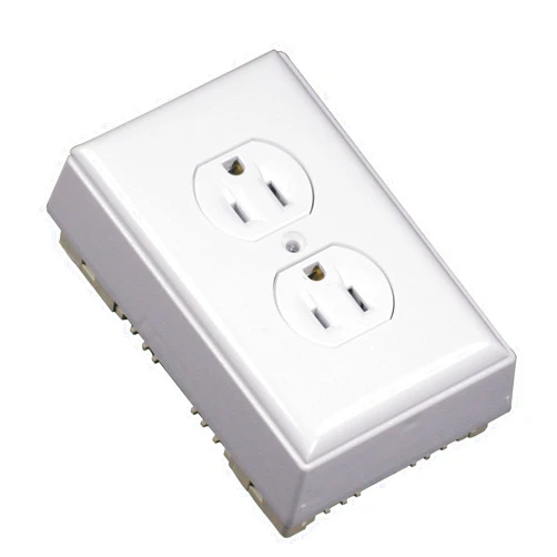 Wiremold Plastic Nonmetallic Raceway Extending Power, On-Wall Outlet + Box, White, NMW2-D, 1-Pack