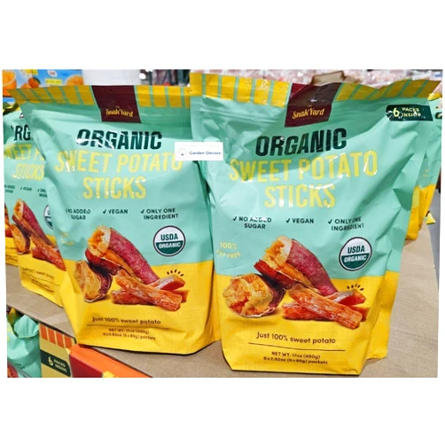 Generic The SnakYard Organic Sweet Potato Sticks 6 Packs 17oz 480g (Two Bags)