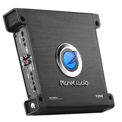 Planet Audio AC1200.4 Anarchy Series 4 Channel Class A/B Car Amplifier - 1200 High Output, High/Low Pass Crossover, Hook Up to Subwoofer for Bass