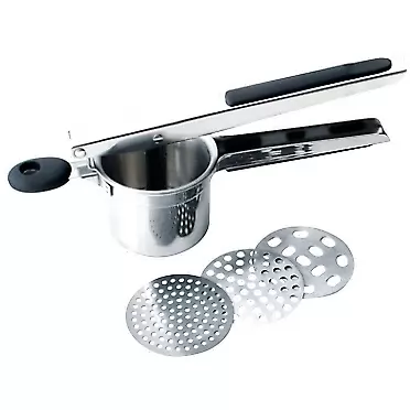 LZYMLG Professional Stainless Steel Potato Ricer, Potato Masher with 3 Ricing Discs for Coarse & Fine Ricing-Best Potato Press 29.5x9x11.5cm Style 1