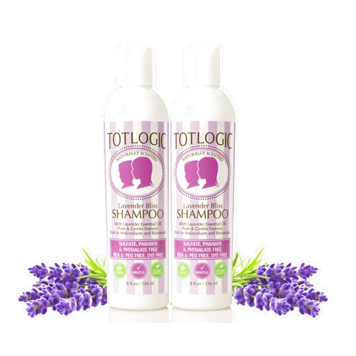 TotLogic Sulfate Free Baby Shampoo, 8 oz, Lavender Bliss (2-Pack) - No Phthalates, No Formaldehyde, Infused With Natural Antioxidants and Botanicals