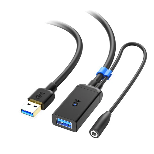 Cable Matters Active USB Extension Cable 16.4 ft / 5m (USB 3.0 Extension Cable Male to Female) with Signal Booster for Hard Drive, Webcam and More