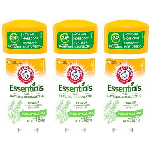 Arm & Hammer Essentials Natural Deodorant, Fresh - 2.5 oz - 3 pk