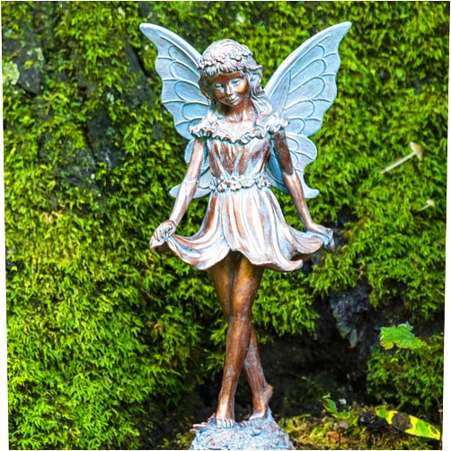 BRECK'S Dancing Fairy Statue - Add This Fun Loving Sprite and Bring Your Garden to Life!