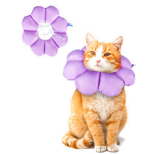 ANWA Cat Cone Collar Soft, Waterproof Cat Recovery Collar, Adjustable Soft Cone for Cats After Surgery