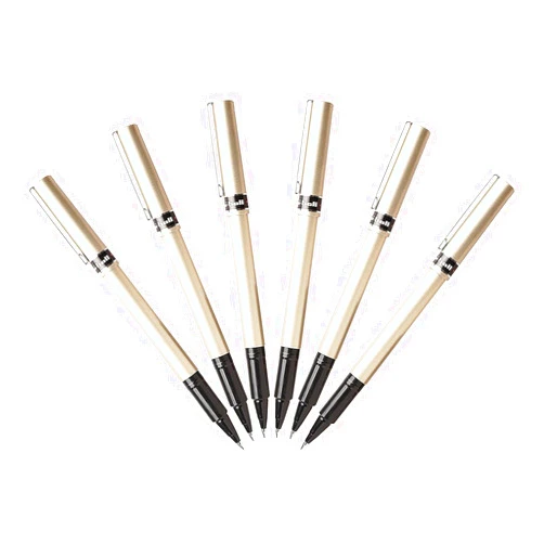 Uni-Ball Deluxe Rollerball Stick Pens, 6-Count (Fine Point (0.7mm), Black Ink)