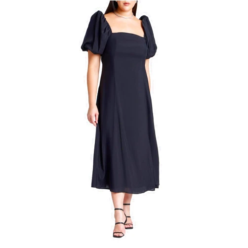 ELOQUII Women's Plus Size Sleeve Flare Dress