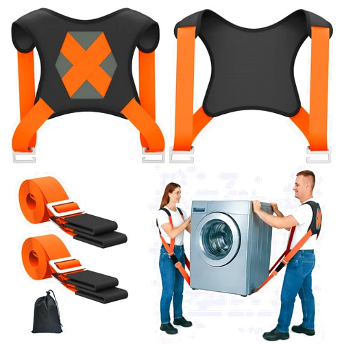 NOCOEX Moving Straps for Heavy Object - 2-Person Lifting and Moving System with Back Support - Shoulder Lifting Straps for Easily & Safely Carry Furniture Appliances Mattresses Object Up to 880 lbs
