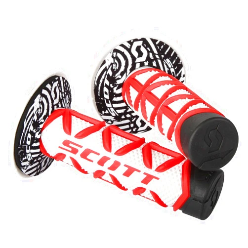 Scott Sports 219626-1005 Red/White Diamond Motorcycle Grips