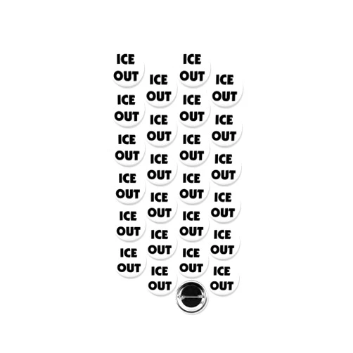 WACKYBUTTONS.COM YOUR SOURCE FOR QUALITY BUTTONS 25 Pack - ICE OUT Social Activism And Reform Campaign Pinback Buttons - 1.5 Inch