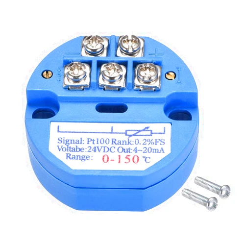 uxcell PT100 Temperature Sensor Transmitter 24V DC 4-20mA 0℃ to 150℃
