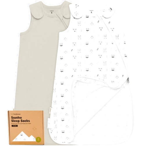 KeaBabies 2-Pack Organic Sleep Sacks, 100% Cotton -Baby Sleeping Sack, Wearable Blanket Baby, Sleep Sack for Babies, Toddler Swaddle Sack, Newborn Baby Sleeping Bag, Sleepsack for Infant Girl,Boy (Nordic, S)