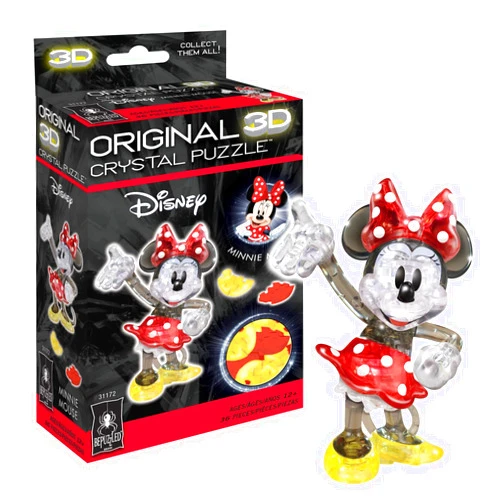 Original 3D Crystal Puzzles BePuzzled | Disney Minnie Original 3D Crystal Puzzle, Ages 12 and Up