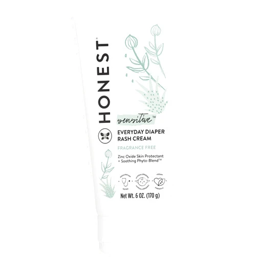 The Honest Company Hypoallergenic Diaper Rash Cream | Moisturizing + Calming Zinc Oxide Ointment | NEA Recognized, Cruelty Free | Value Size, 6 oz