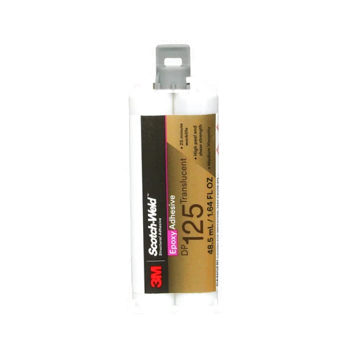3M Scotch-Weld Epoxy Adhesive DP125, Translucent, Two-Part Epoxy, Flexible Adhesive, Thermal Expansion Tolerant, 48.5 mL (1.64 fl oz) Duo-Pak