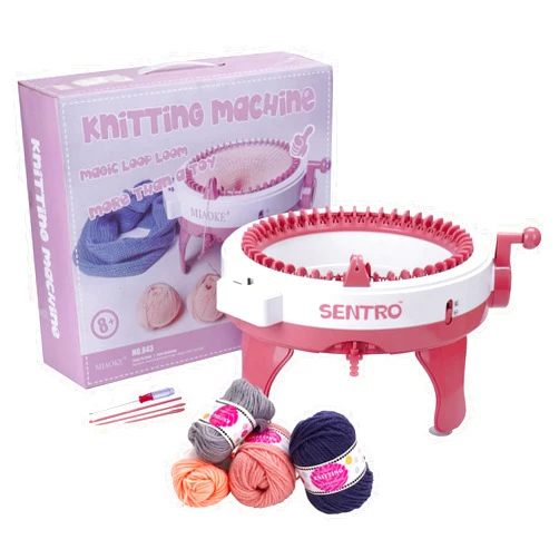 RVtiooy SENTRO Knitting Machine, Knitting Machine 48 Needles, Knitting Looms & Boards, Knitting Machine for Adults/Kids DIY Scarf Hat Sock, Christmas Gift (48X)