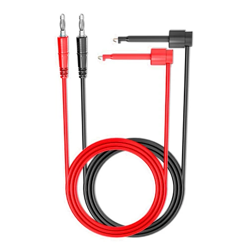 Goupchn 2PCS 4mm Banana Plug to Test Hook Clips Test Leads Copper Soft Cable Wires for Multimeter Electrical Testing 500V 5A