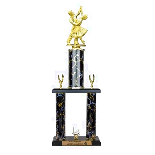 Same Day Awards 2 Post Dancing Couple Trophy Personalize/Customize w/Free Engraving