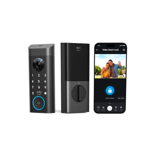 Eufy Security eufy Video Smart Lock E330, 3-in-1 Camera+Doorbell+Fingerprint Keyless Entry Door Lock, Smart Built-in Wi-Fi Deadbolt for Front Door, Auto Lock, App Remote Control, Easy Installation, No Monthly Fee