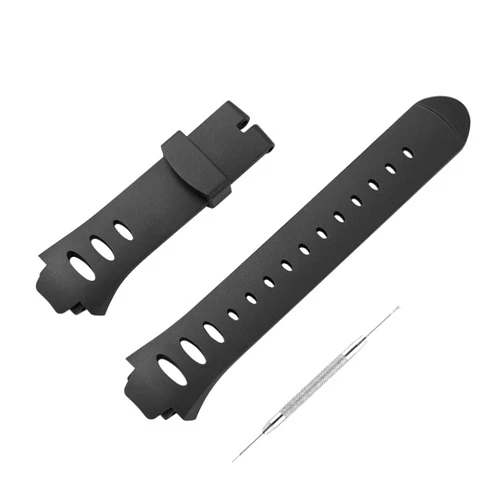 SENCATO Watch Bands Compatible with Suunto Observer Tt St Sr G6 X6HRM, Classic Soft Rubber Replacement Wrist Strap for Suunto Observer Tt St Sr G6 X6HRM Smart Watch Black