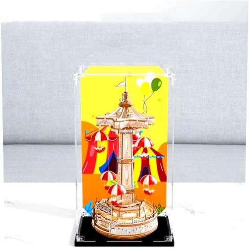 FEIRUBO Transparent Acrylic Display Case for Lego Starwish Parachute，Dustproof Box, Storage Box, Transparent Box, Display Box (Model not Included)