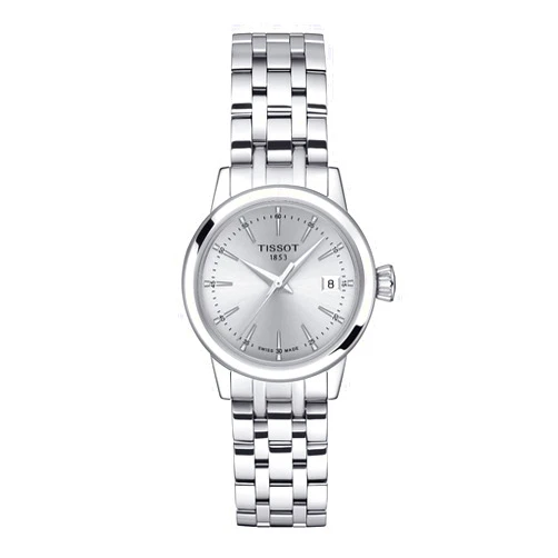 Tissot womens CLASSIC DREAM LADY 316L stainless steel case Quartz Watch, Grey, Stainless steel, 14 (T1292101103100)