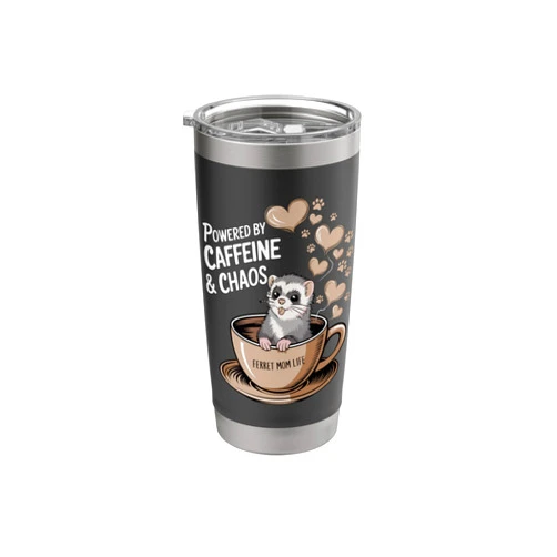 Funny Ferret Gifts for Women and Ferret Lovers Ferret Mom Stainless Steel Insulated Tumbler