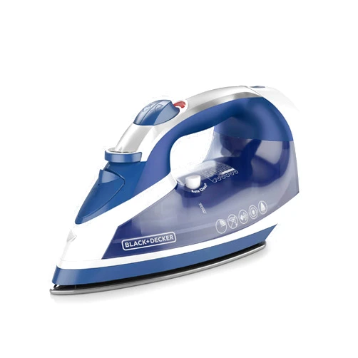 BLACK+DECKER Xpress Steam™ Cord Reel Iron with Nonstick Soleplate, Blue, ICR16X
