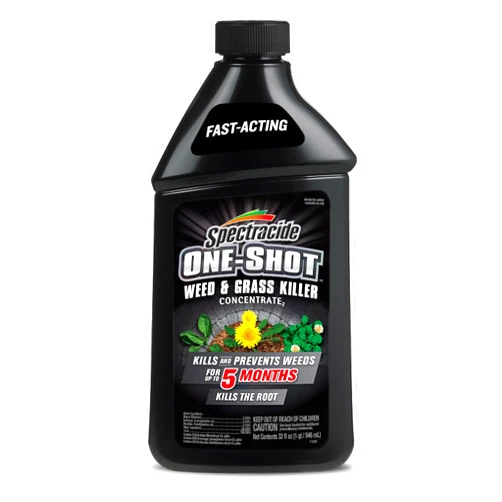 Spectracide One-Shot Weed & Grass Killer, 32 Ounce Concentrate, One Application Kills and Prevents Weeds for up to 5 Months
