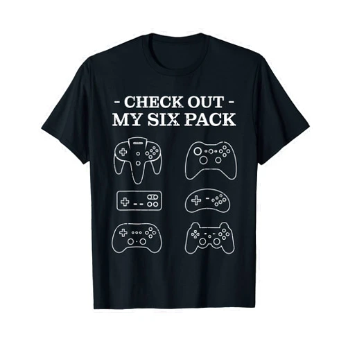Video Game Life Unique Gifts Check Out My 6 Six Pack Gamer Video Funny Gamers Gift T-Shirt