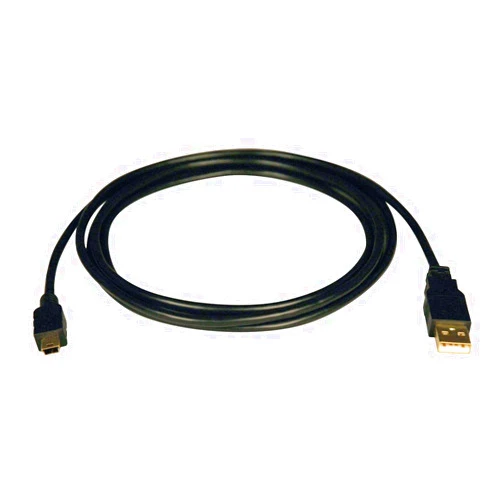 Tripp Lite USB 2.0 Hi-Speed A to Mini-B Cable (A to 5Pin Mini-B, M/M) 3-ft.(U030-003),Black