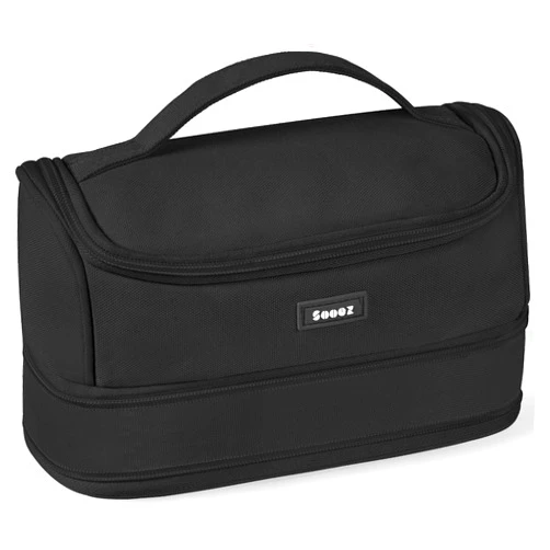 Sooez Super Large Pencil Case, Expandable Extra Big Capacity Pencil Pouch Pen Holder Box Organizer, Portable High Capacity Stationery Bag, Cute Aesthetic School Supplies For Teen Girls, Office, Black