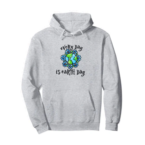 Cat Snugg Earth Day Art Pullover Hoodie