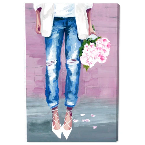 The Oliver Gal Artist Co. Fashion and Glam Premium Wall Art Canvas Prints Modern Home Décor 'Fashion Blogger Flowers' - 16