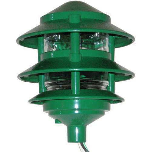 Greenfield PL3TLEDG Made in The USA LED Weatherproof 3-Tier Pathlight - Green