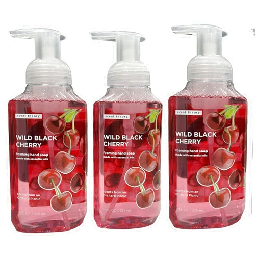 Generic Scent Theory Hand Gentle Pump Foaming Soap (11 oz) Made with Essential Oils - Pack of 3 (Wild Black Cherry)